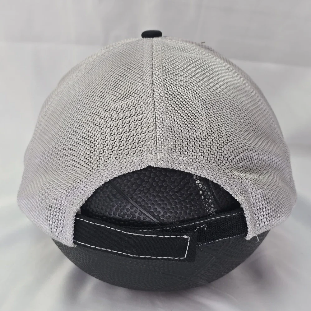 Peterbilt Strapback Trucker Hat Black White Mesh-Back Cap BDA Embroidered Patch - Picture 3 of 4